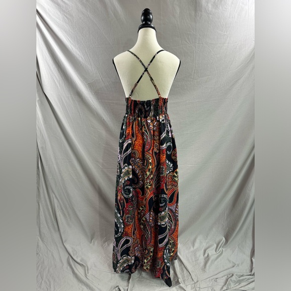 Boho Paisley Print Shirred Cami Maxi Dress - Picture 7 of 8